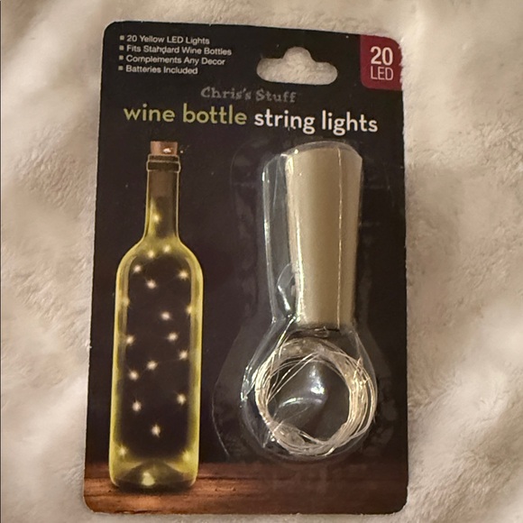 Wine Bottle String Lights - Silver and Wine Sign - Picture 5 of 8